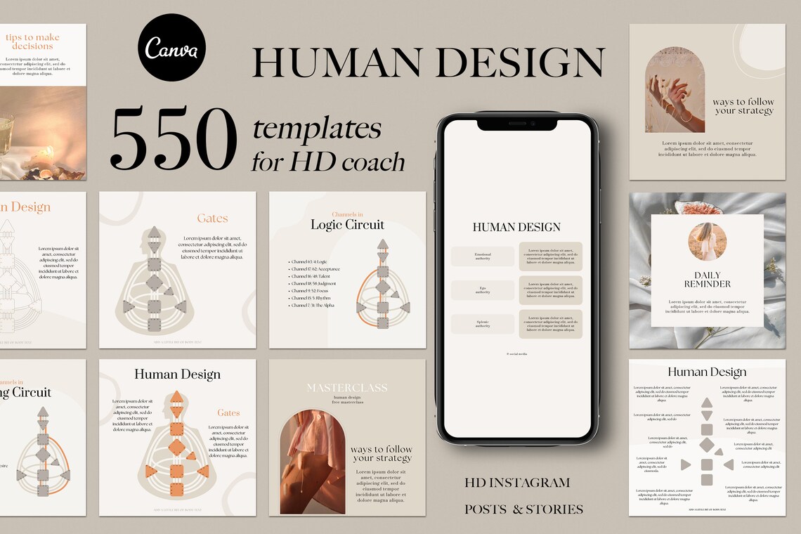 Human Design Instagram Template Bodygraph Social Media - Etsy