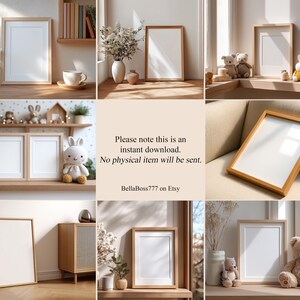 White Frame Mockup, Minimalist Frame, Photoshop Mockup Template, Real Frame Mockup, Nursery Mockup Frame, Printable Art Display Mockup image 9