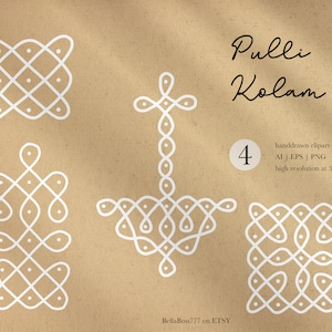 Kolam Clipart, Geometric Clipart, Line Art, Hindu Kolam, Muggu, Abstract Line Art, Indian Wedding, Hindu Wedding, Pulli Kolam, Traditional