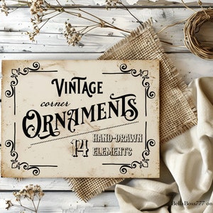 Ornamental Svg, Corner SVG, Swirl SVG, Decorative Corner, Flourish Svg, Swoosh Svg, Fancy Borders, Silhouette, Cricut Cut File, Vintage Svg