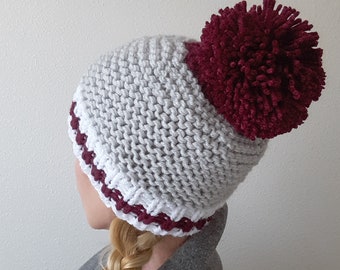 Pom Hat,Women Knitted Hat, Hand Knit Hat for Women, Winter Hats for Women, Knitted Hats, Hat  Pom Pom, Beanie, Gift for Her