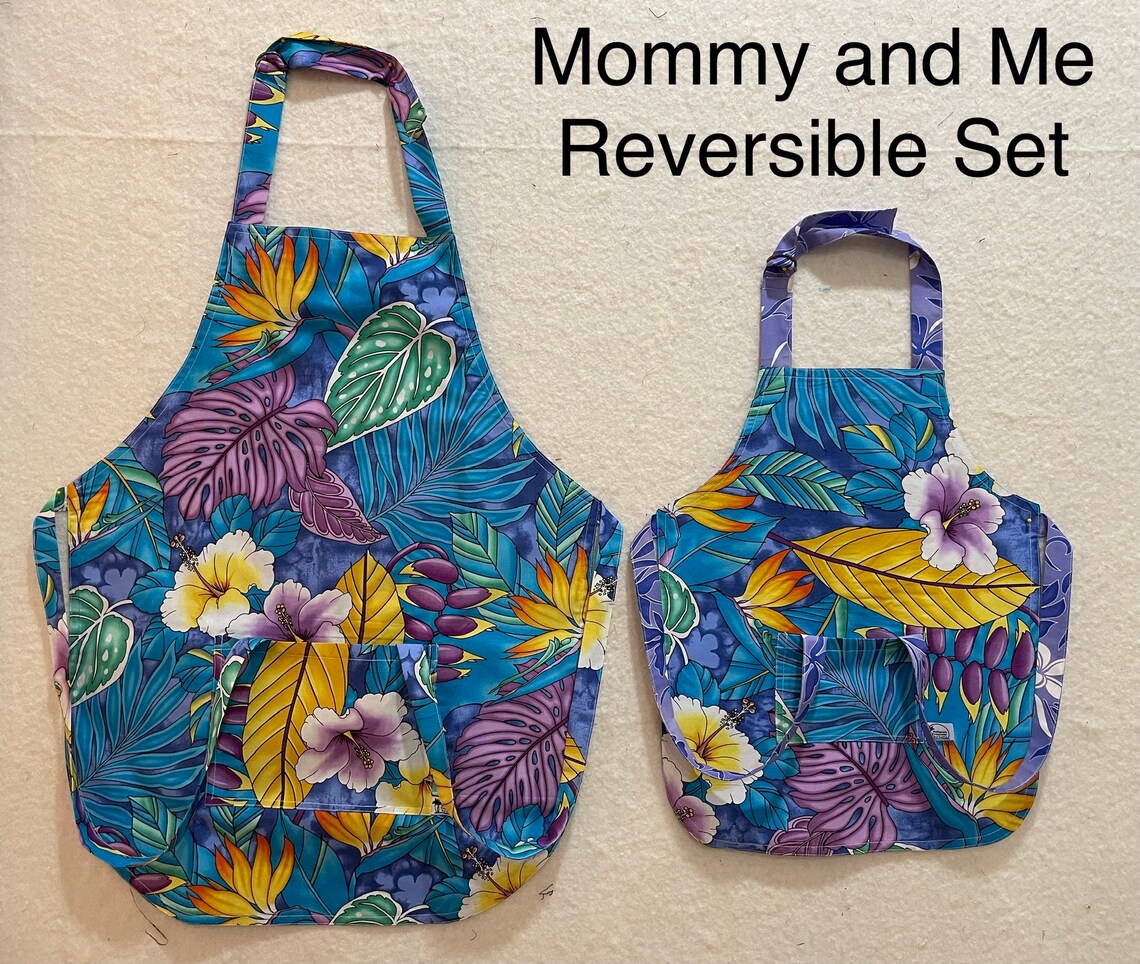 Custom Mommy and Toddler Size Reversible ApronMade to Etsy