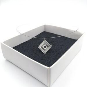 Stainless Steel Rhombus Necklace: Dainty Geometric Choker, Hypoallergenic