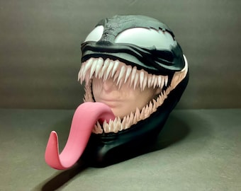 Venom geschilderde cosplayhelm