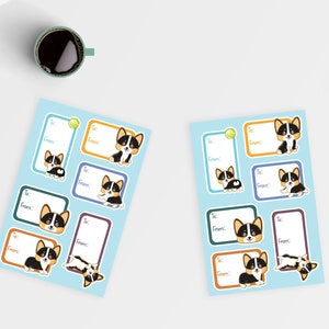 Tri-Color Corgi General Everyday Present Sticker Tags
