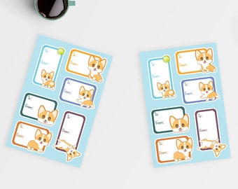 Corgi General Everyday Present Sticker Tags