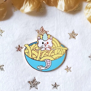 Dragon in Ramen Bowl Hard Enamel Pin