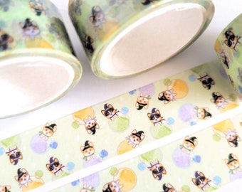Cute Corgi Witch Potion Washi Tape