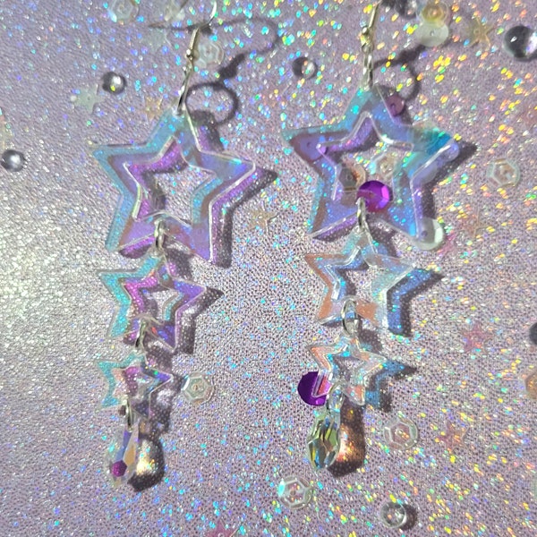 Iris star earrings