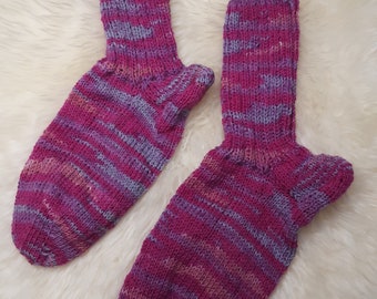 Socken Kindersocken Wollsocken Gr. 34/35 handgestrickt