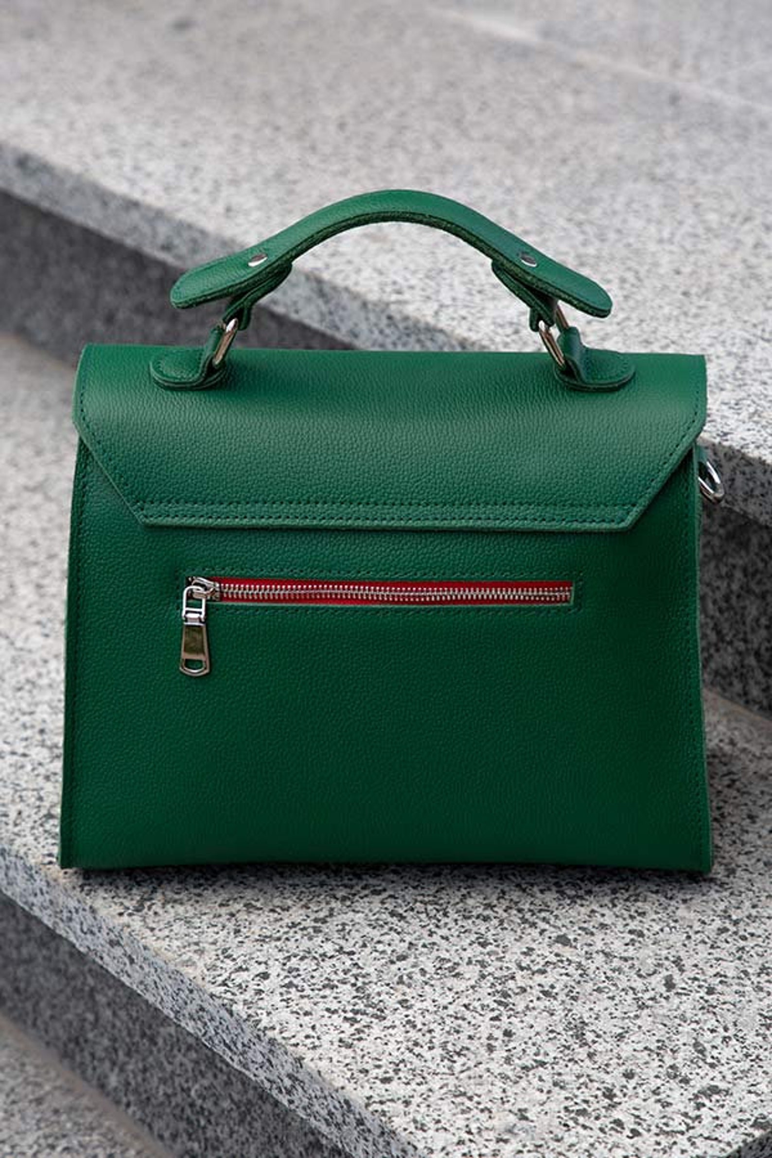 Bolso verde bolso verde bolso verde mujeres bolso de cuero Etsy