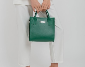 Bolso de piel de cocodrilo – Elegante bolso de trabajo, bolso estructurado de lujo para mujer