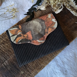 Porte-cartes Tournesol / Portefeuille compact / Porte papiers de véhicule / Portefeuille