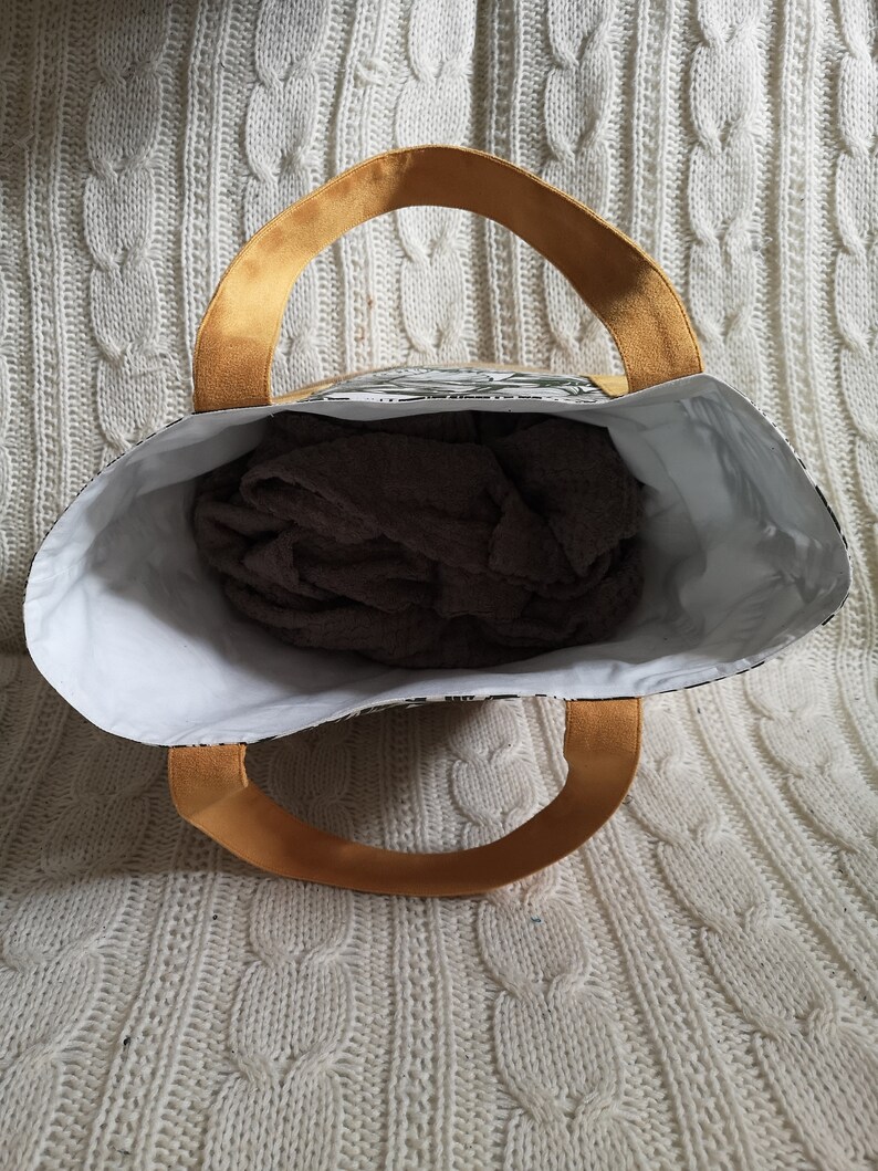 Tote bagtropical leaf printed beach bagburlap