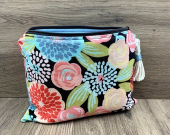 Essential Oil Bag, Flower Bag, Floral Oil Bag, Essential Oil Case, Oil Storage,Travel Bag, Large Floral Bag,Oil Pouch, Zipper Bag, Organizer