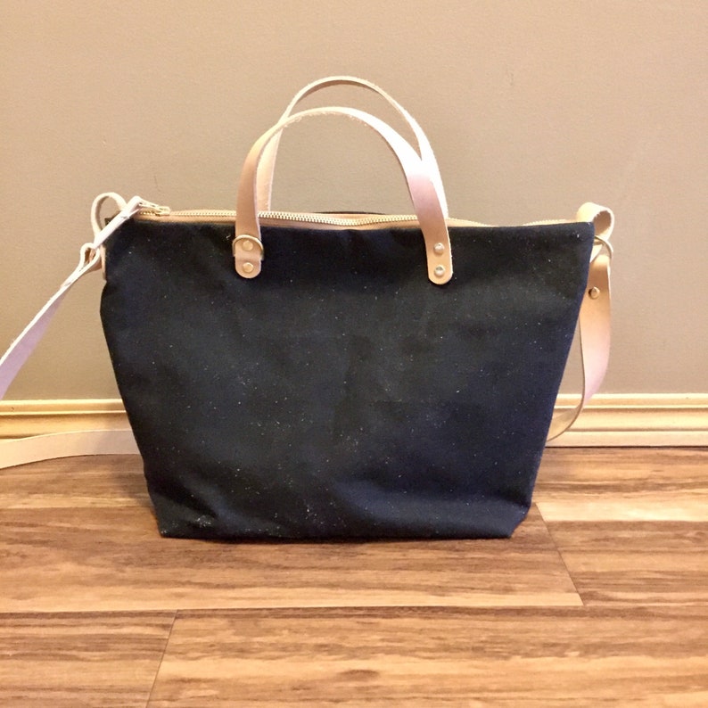 Waxed Canvas waterproof unisex Diaper Bag Tote Bag
