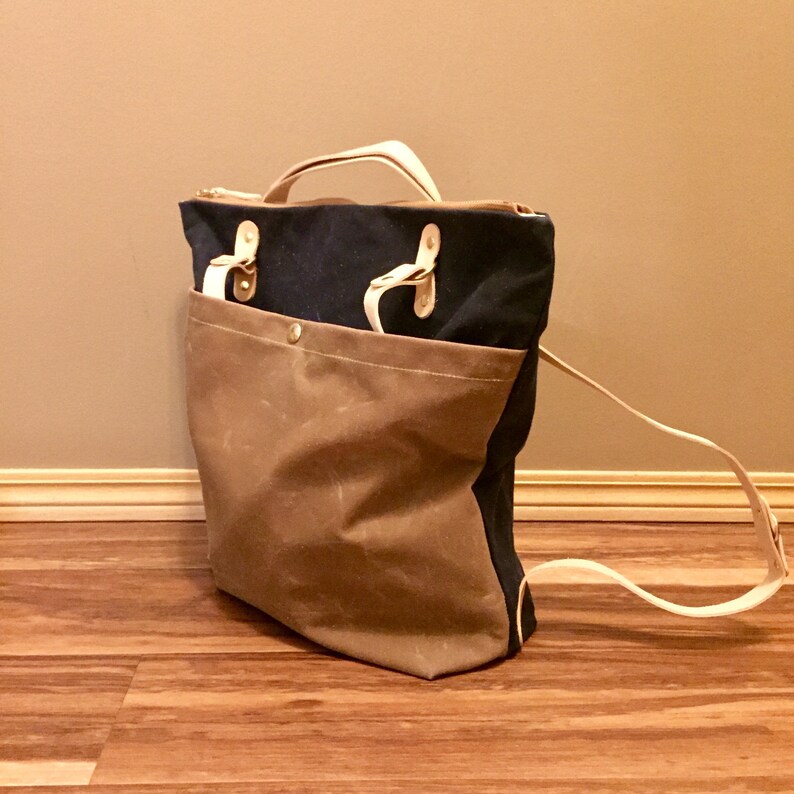waxed canvas convertible backpack