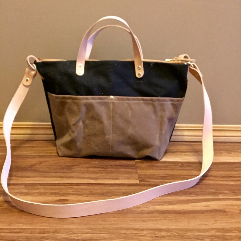 Waxed Canvas waterproof unisex Diaper Bag Tote Bag