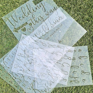 Acrylic Sheet and Stencils and Chalk Pen - Welcome To Our Wedding A2 sheet