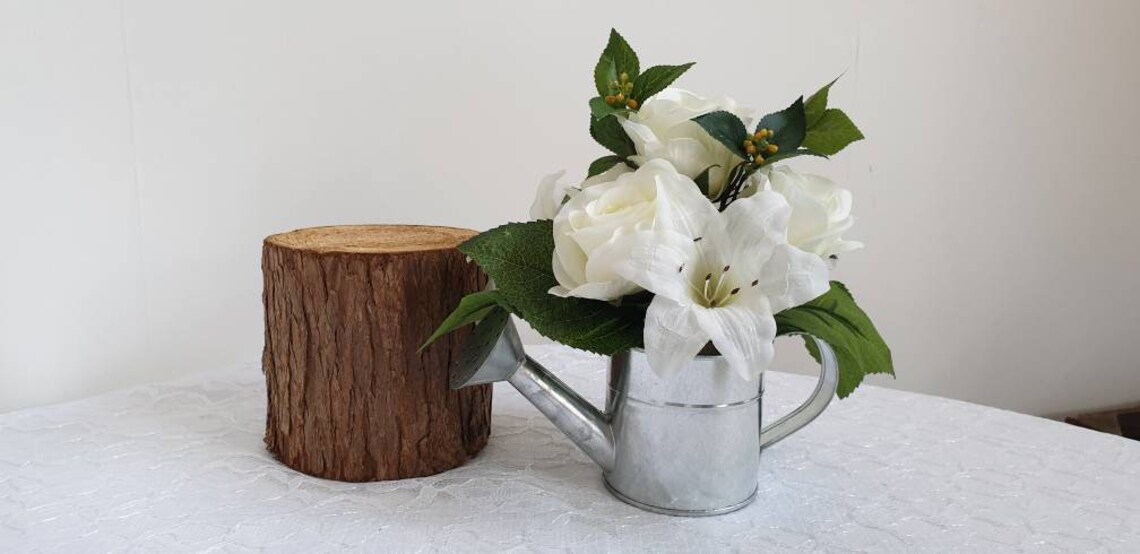 Floral Arrangement in a Watering Can Wedding Centerpieces Etsy