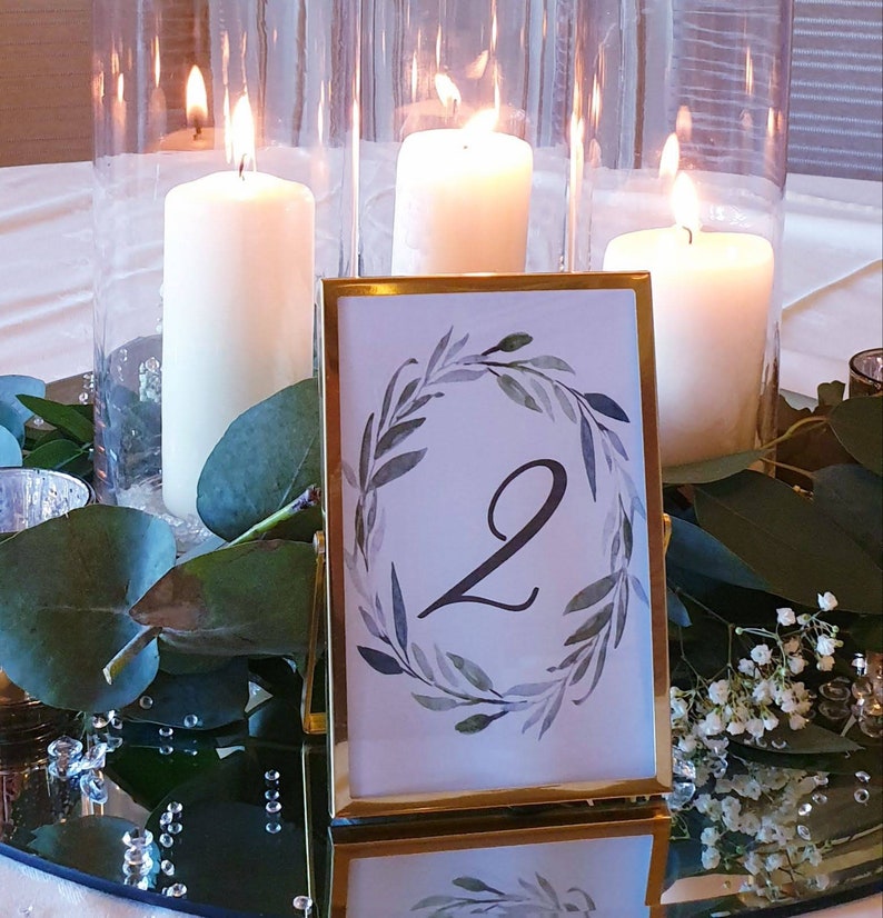 Gold Table Number Frame Wedding Table Number Frame Photo Etsy UK