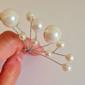 Pearl Bridal Hair Pins Wedding Hair Accessories Wedding Hair Womens Hair Pins Wedding Hair Jewelry image 2