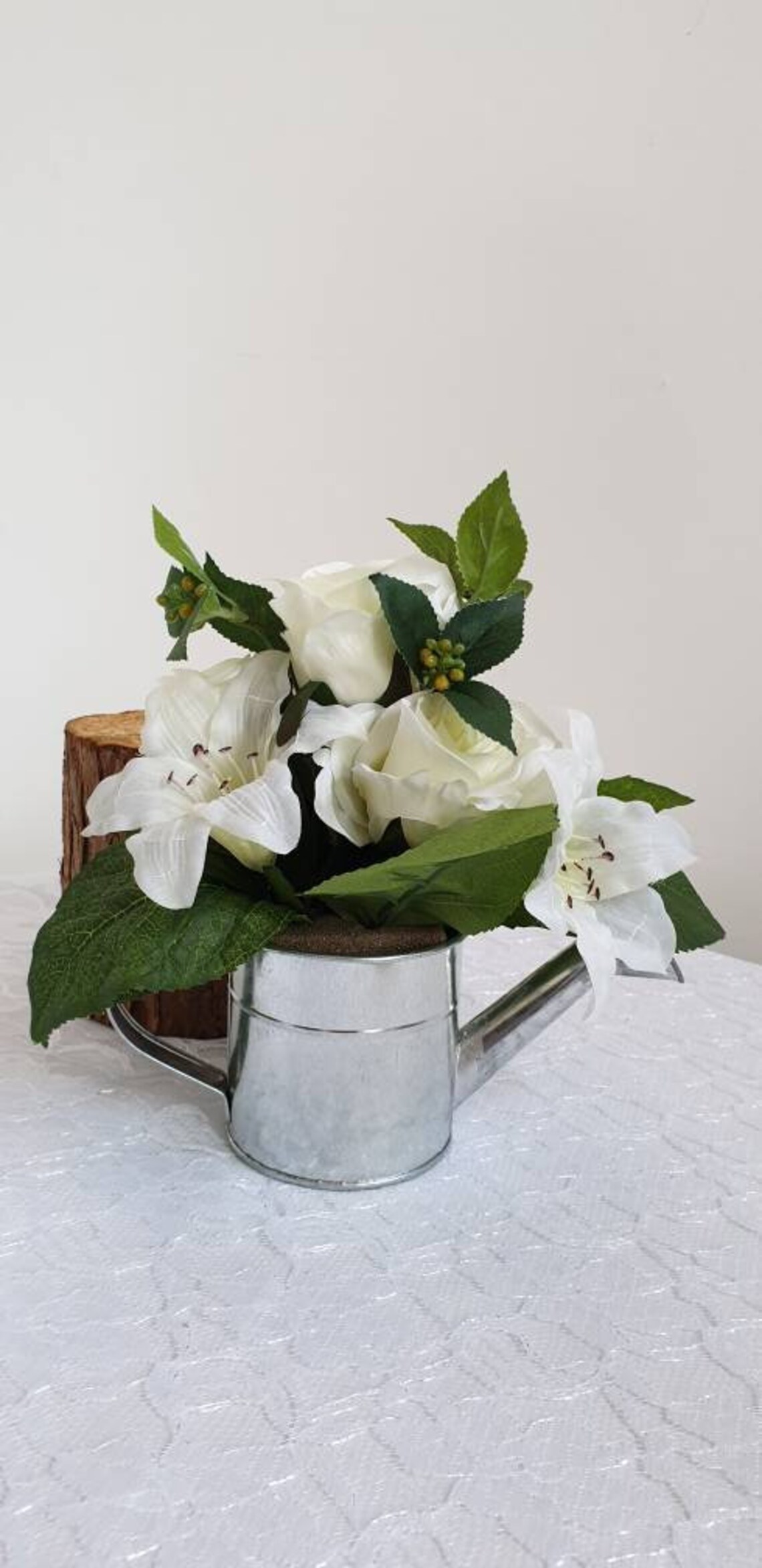 Floral Arrangement in a Watering Can Wedding Centerpieces Etsy