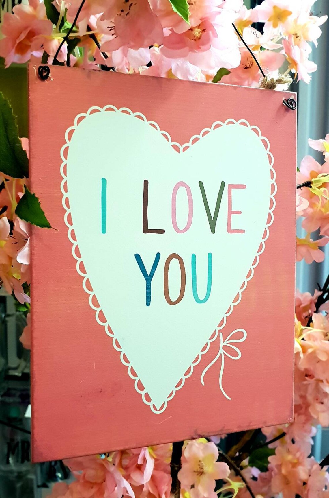 I Love You Metal Sign Vintage Love Sign Romantic Sign Etsy