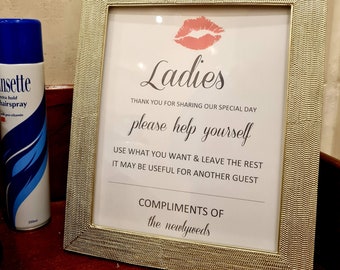 Ladies and Gentlemen Bathroom Signs - Instant Download A4 Sign - Wedding Signs - Signs for Weddings
