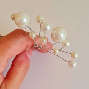 Pearl Bridal Hair Pins Wedding Hair Accessories Wedding Hair Womens Hair Pins Wedding Hair Jewelry image 4