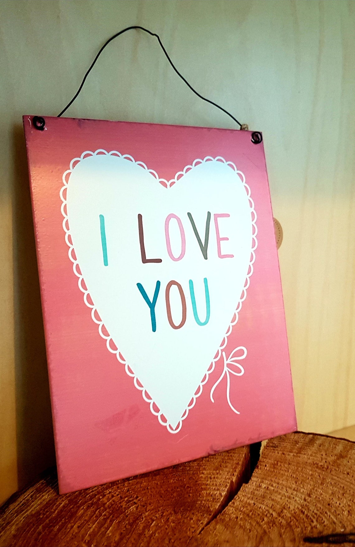 I Love You Metal Sign Vintage Love Sign Romantic Sign Etsy