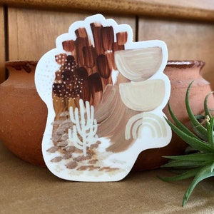 Cactus Stickers-Modern Stickers-Abstract Stickers-Cactus Gifts-Midmod decor-Cactus Sticker for Planner-Decal-desert neutral stickers-boho