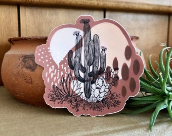 Cactus Stickers-Modern Stickers-Abstract boho Stickers-Boho desert-Midmod decor-Cactus Sticker for Planner-Decal-desert neutral stickers-