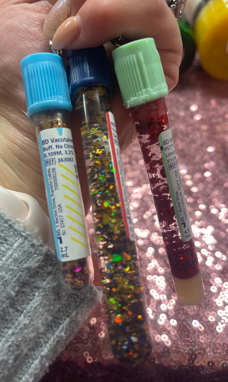 Phlebotomy Tube Keychain Etsy