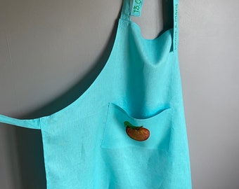 Linen apron Natural Pure 100% Linen Fabric Soft Material