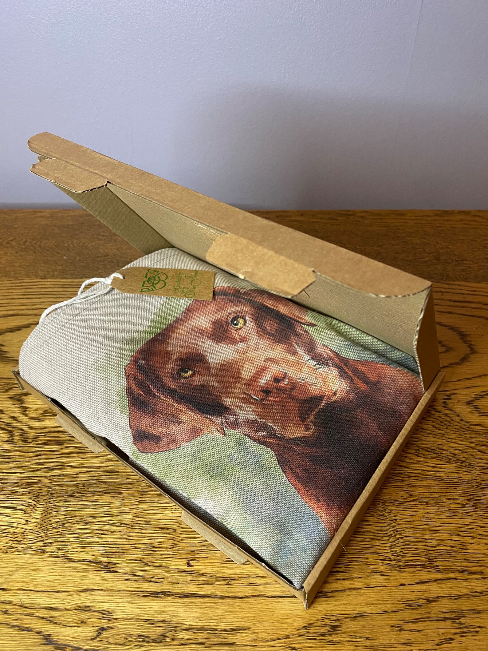 Labrador Linen Cotton Rich Linen Look Labrador Dog Shopping Bag, Digitally Printed ...