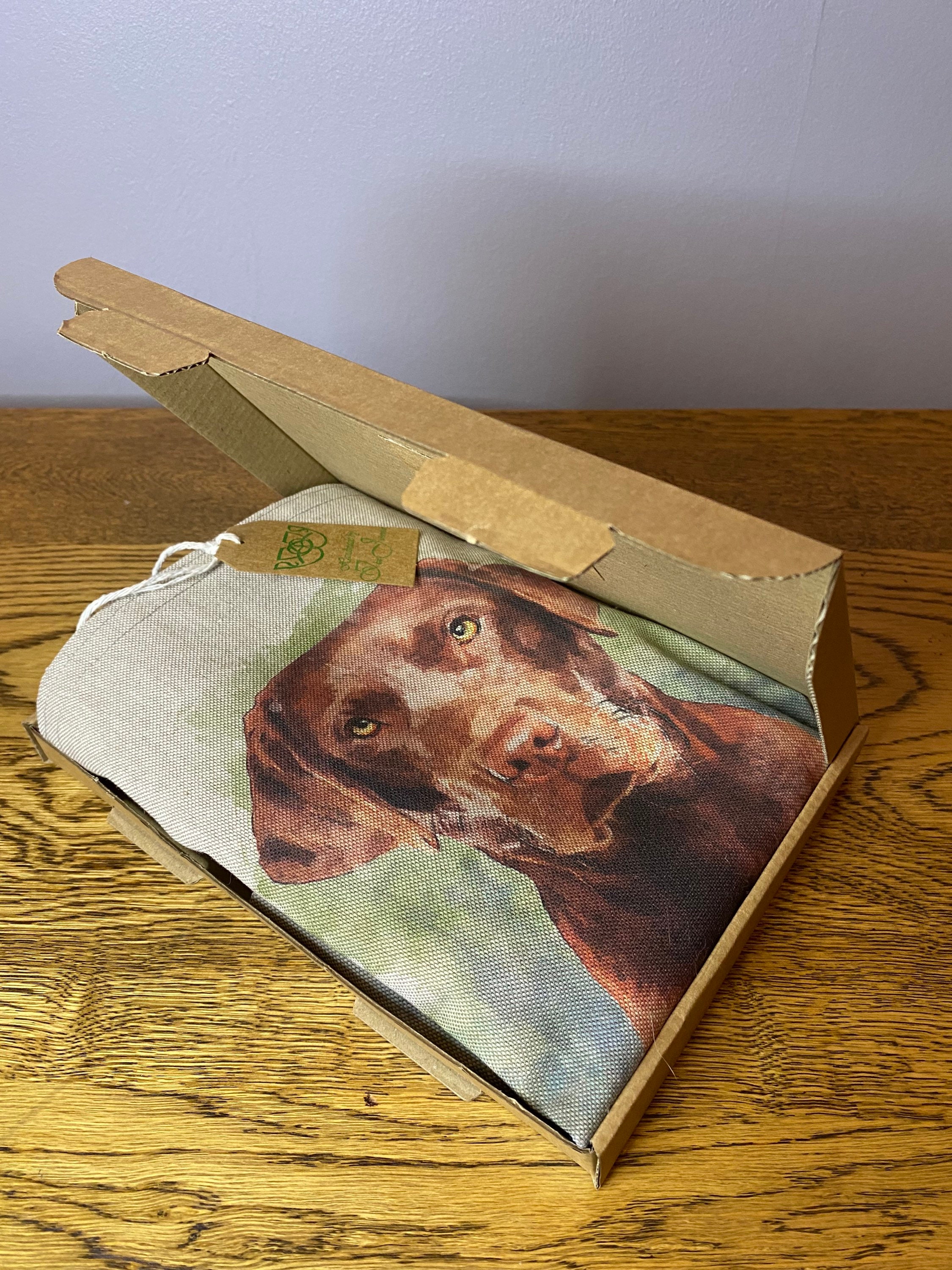 Labrador Linen Cotton Rich Linen Look Labrador Dog Shopping Bag, Digitally Printed ...