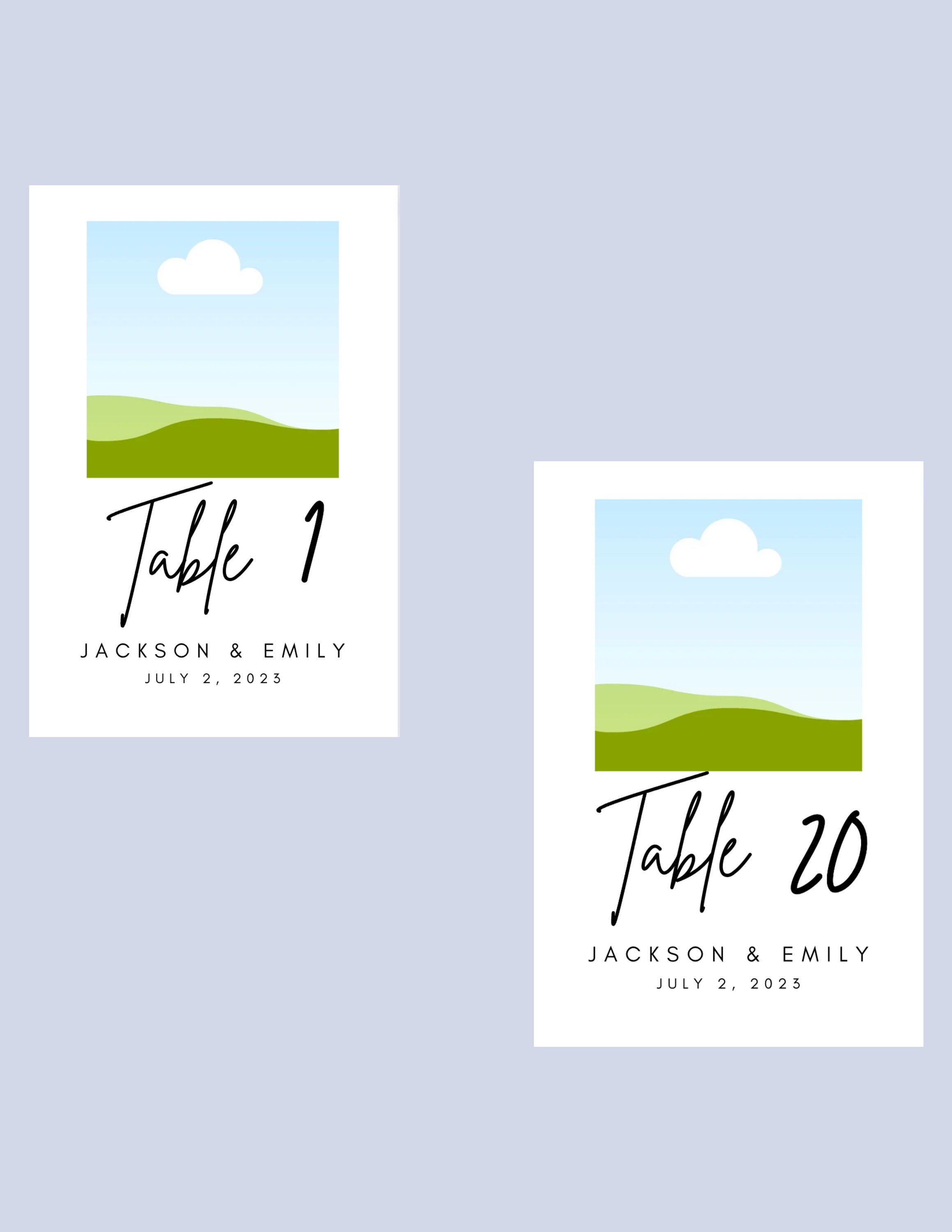 Wedding Table Numbers Canva Template - Etsy