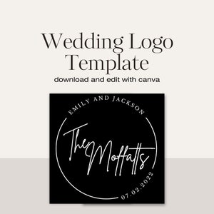 Wedding Logo Canva Template