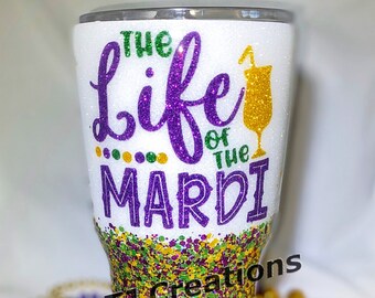 mardi gras yeti cups