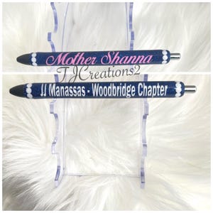 Ladies Women Personalized Jack and Jill of America Mother inspired Glitter Bling Writing Pen