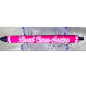 Custom Personalized Writing Pen Pink and Green Ivy Pearls