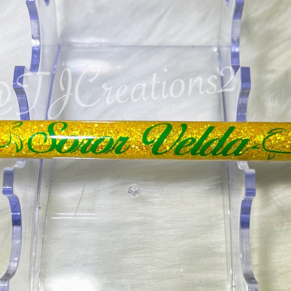 Ladies Women Personalized Chi Eta Phi inspired Glitter Writing Pen