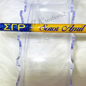 Stylo d'écriture scintillant personnalisé Sigma Gamma Rho pour femme