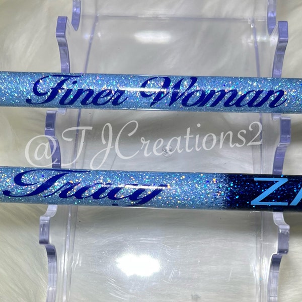 Ladies Women Personalized Zeta Amicae inspired Glitter Bling Writing Pen