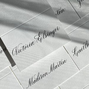 Custom Calligraphy Place Cards | Personalized Guest Name Cards for Weddings, Events & Special Occasions