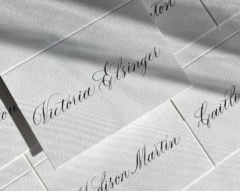 Handwritten Calligraphy Wedding, Dinner,Event, Place Cards and Escort Cards