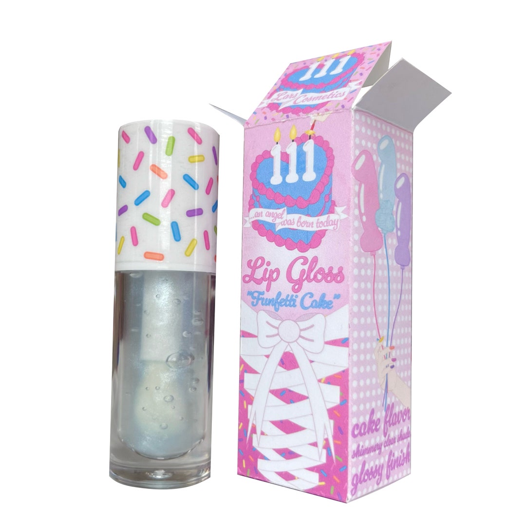 Funfetti Cake Lip Gloss Birthday Cake Etsy