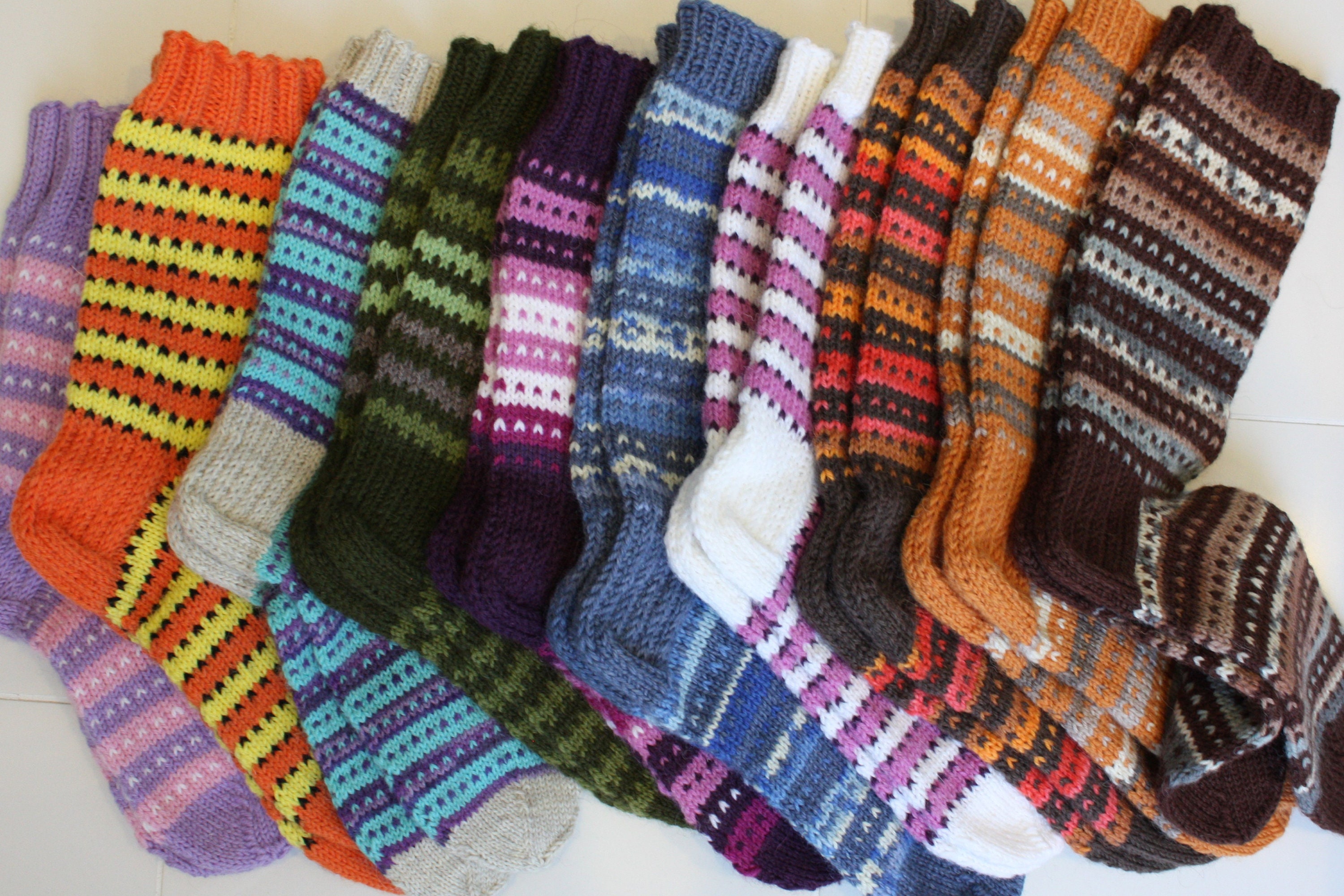 Handmade Wool Socks for Women size 3839 in Many Colors. Etsy Canada