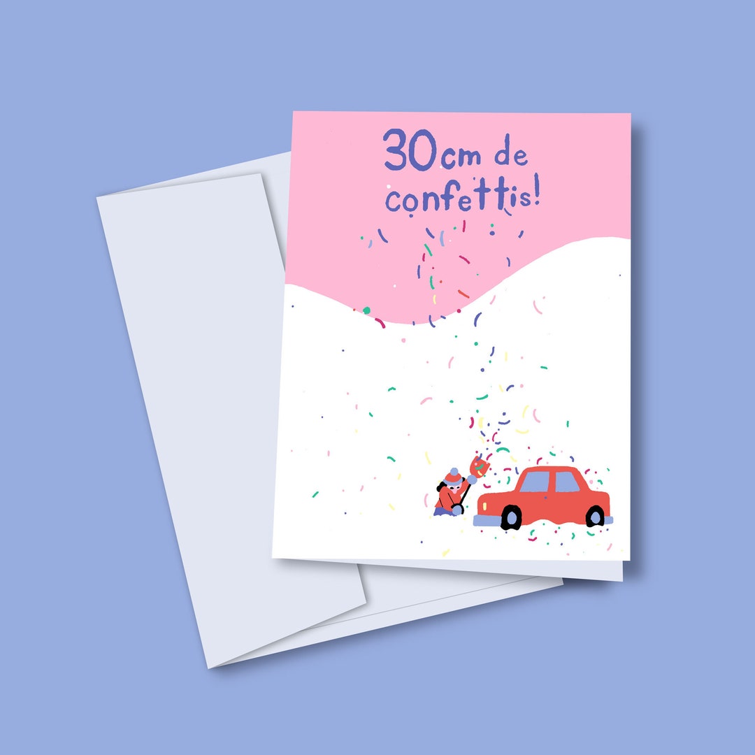 Greeting Card / 30 Cm of Confettis / Christmas Card Etsy